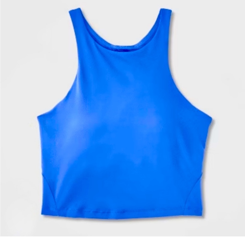 All In Motion Soft Everyday High Neck Tank, Poolside Blue, Size L